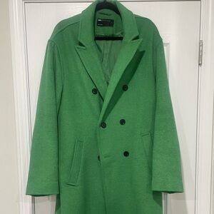 ASOS Men’s Wool Mix Oversized Overcoat Kelly Green Small